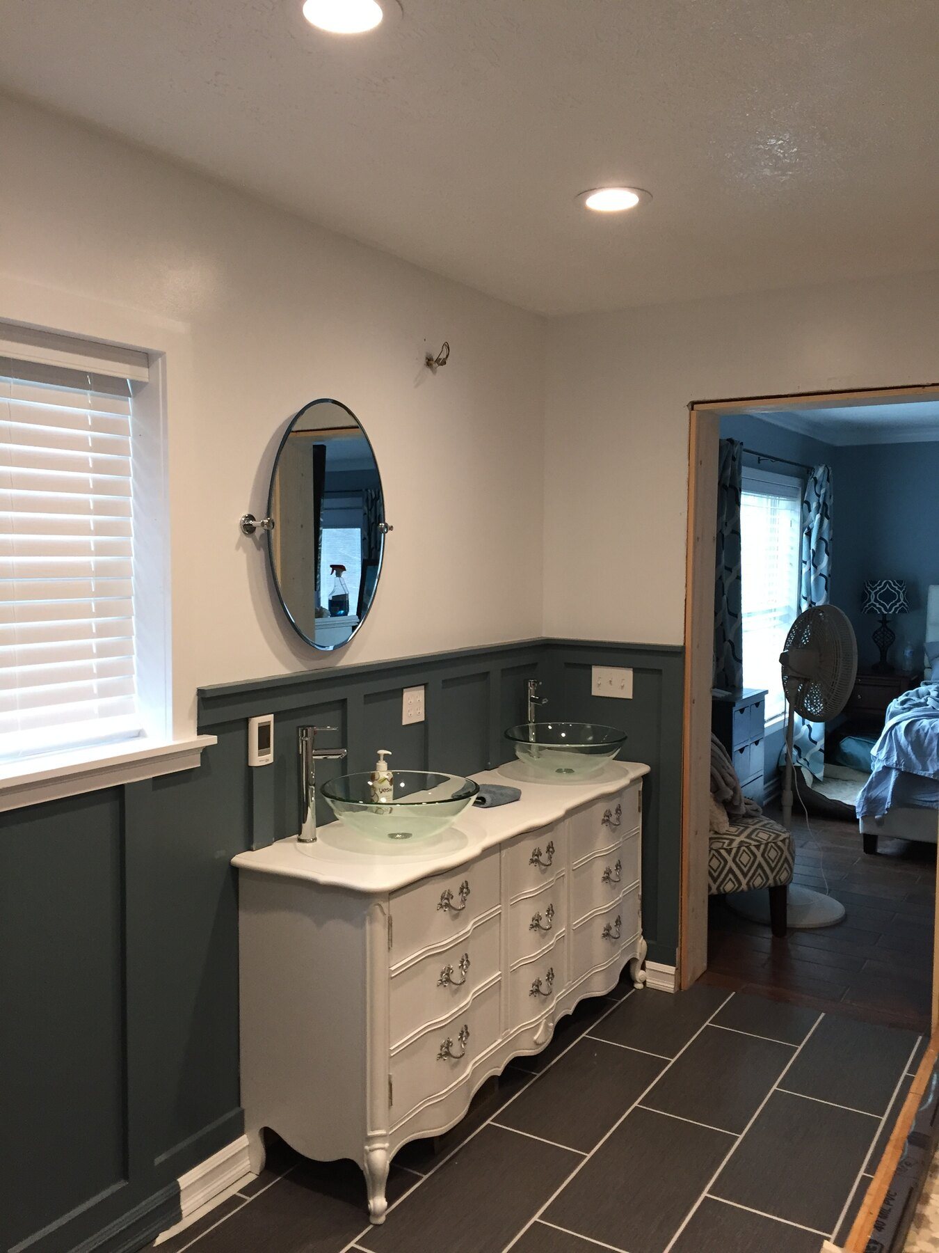 Completed bathroom renovation by Give Back Builders